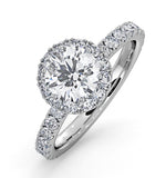 Alessandra Lab Diamond Engagement Ring Platinum 1.70ct G/si1