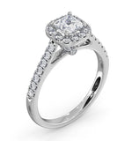Roxy Gia Diamond Engagement Side Stone Ring In 18kw Gold 0.98ct G/si2
