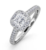 Roxy Gia Diamond Engagement Side Stone Ring In 18kw Gold 1.22ct G/si2