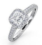 Roxy Gia Diamond Engagement Side Stone Ring In 18kw Gold 1.48ct G/si2