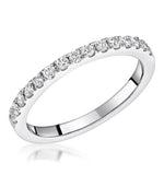 Roxy Matching 2mm Wedding Band 0.45ct H/si Diamonds In 18k White Gold