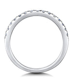 Roxy Matching 2mm Wedding Band 0.40ct H/si Diamonds In 18k White Gold