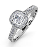 Danielle Gia Diamond Engagement Side Stone Ring In 18kw Gold 1ct G/si1