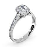 Danielle Gia Diamond Engagement Side Stone Ring In Platinum 1ct G/vs2