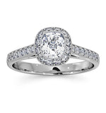 Danielle Gia Diamond Engagement Side Stone Ring In Platinum 1ct G/vs2