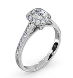 Danielle Gia Diamond Engagement Side Stone Ring Platinum 1.25ct G/vs1