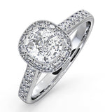 Danielle Gia Diamond Engagement Side Stone Ring 18kw Gold 1.50ct G/si1