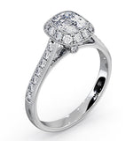 Danielle Gia Diamond Engagement Side Stone Ring 18kw Gold 1.50ct G/vs2
