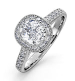 Danielle Lab Diamond Engagement Side Stone Ring 18kw Gold 1.60ct Si1