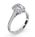 Danielle Lab Diamond Engagement Side Stone Ring Platinum 2.60ct Si1