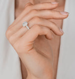 Danielle Lab Diamond Engagement Side Stone Ring In Platinum 2.60ct Vs1