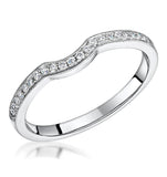 Leila Matching Diamond Milgrain Wedding Band 0.35ct In Platinum