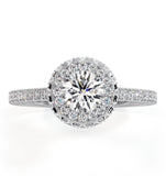 Valerie Gia Diamond Halo Engagement Ring In Platinum 1.10ct G/vs2