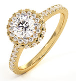Valerie Gia Diamond Halo Engagement Ring In 18k Gold 1.10ct G/si1