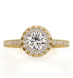 Valerie Gia Diamond Halo Engagement Ring In 18k Gold 1.10ct G/vs1