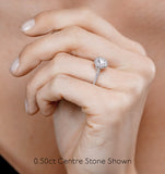 Valerie Gia Diamond Halo Engagement Ring 18k White Gold 1.10ct G/vs1