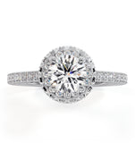 Valerie Gia Diamond Halo Engagement Ring 18k White Gold 1.40ct G/si2