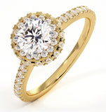 Valerie Gia Diamond Halo Engagement Ring In 18k Gold 1.40ct G/vs1