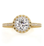 Valerie Gia Diamond Halo Engagement Ring In 18k Gold 1.40ct G/vs1