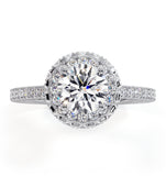 Valerie Gia Diamond Halo Engagement Ring 18k White Gold 1.60ct G/vs1