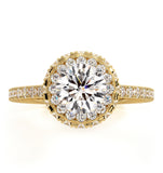 Valerie Gia Diamond Halo Engagement Ring In 18k Gold 1.60ct G/vs1