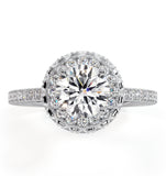 Valerie Gia Diamond Halo Engagement Ring 18k White Gold 1.80ct G/si2
