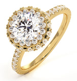 Valerie Gia Diamond Halo Engagement Ring In 18k Gold 1.80ct G/vs1