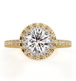 Valerie Gia Diamond Halo Engagement Ring In 18k Gold 1.80ct G/vs1