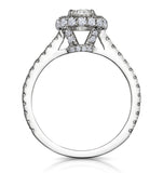 Valerie Gia Diamond Halo Engagement Ring In Platinum 1.10ct G/vs2