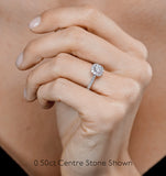 Elizabeth Lab Diamond Halo Engagement Ring In 18k Gold 1.70ct G/si1