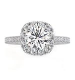 Elizabeth Lab Diamond Halo Engagement Ring In Platinum 2.00ct G/si1