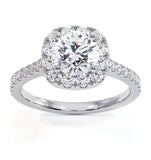 Elizabeth Lab Diamond Halo Engagement Ring In Platinum 2.00ct G/si1