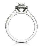 Elizabeth Lab Diamond Halo Engagement Ring 18k White Gold 1.00ct G/si1
