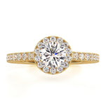 Reina Lab Diamond Halo Engagement Ring In 18k Gold 1.10ct G/si1