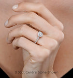 2.30ct Reina Lab Diamond Halo Engagement Ring In 18k Gold G/si1