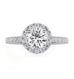 Reina Gia Diamond Halo Engagement Ring In Platinum 1.40ct G/si2