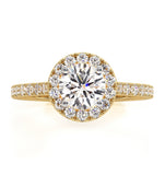 Reina Gia Diamond Halo Engagement Ring In 18k Gold 1.40ct G/si1