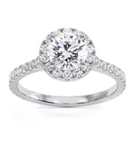Reina Gia Diamond Halo Engagement Ring In Platinum 1.60ct G/si1