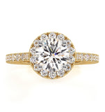 Reina Gia Diamond Halo Engagement Ring In 18k Gold 1.80ct G/vs2