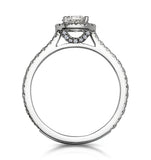 Reina Gia Diamond Halo Engagement Ring In Platinum 1.10ct G/vs2