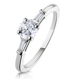 Isadora Gia Diamond Engagement Ring Platinum 0.65ct G/vs1