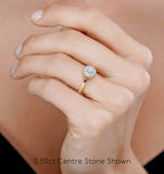Eleanor Gia Diamond Halo Engagement Ring In Platinum 1.09ct G/si2