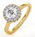 Eleanor Gia Diamond Halo Engagement Ring In 18k Gold 0.87ct G/vs2