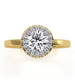 Eleanor Gia Diamond Halo Engagement Ring In 18k Gold 0.87ct G/si1