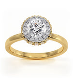 Eleanor Gia Diamond Halo Engagement Ring In 18k Gold 0.87ct G/si2