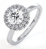 Eleanor Gia Diamond Halo Engagement Ring In Platinum 1.09ct G/si2