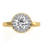 Eleanor Gia Diamond Halo Engagement Ring In 18k Gold 1.09ct G/si2