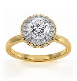 Eleanor Gia Diamond Halo Engagement Ring In 18k Gold 1.09ct G/si2