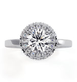 Eleanor Gia Diamond Halo Engagement Ring In Platinum 1.23ct G/si1