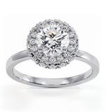 Eleanor Gia Diamond Halo Engagement Ring In Platinum 1.23ct G/si2